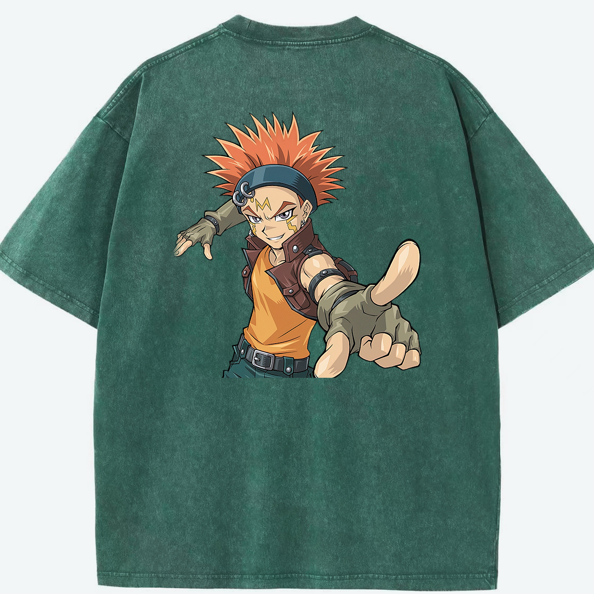 （画像用） 遊☆戯☆王 Yu-Gi-Oh! 綿100% ヴィンテージ風 半袖Tシャツ（背面プリント）